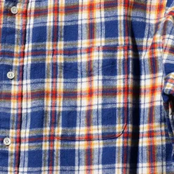 Beams Plus - Chemise Brushed Flannel - Bleu