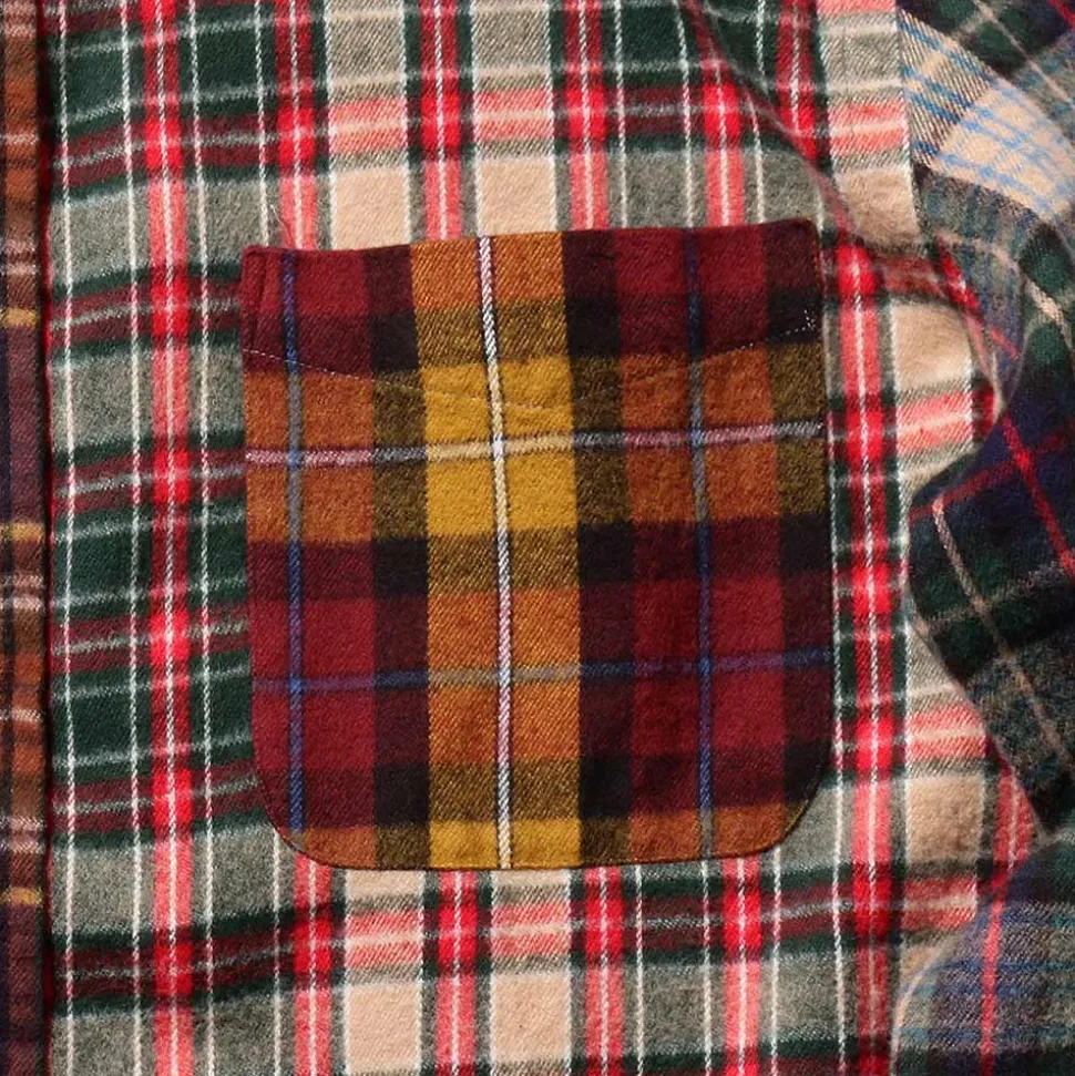 Beams Plus - Chemise Check Panel - Moutarde