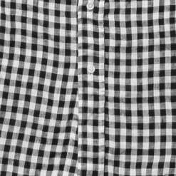 Beams Plus - Chemise Gingham Lin - Noir