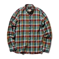 Beams Plus - Chemise Madras - Vert