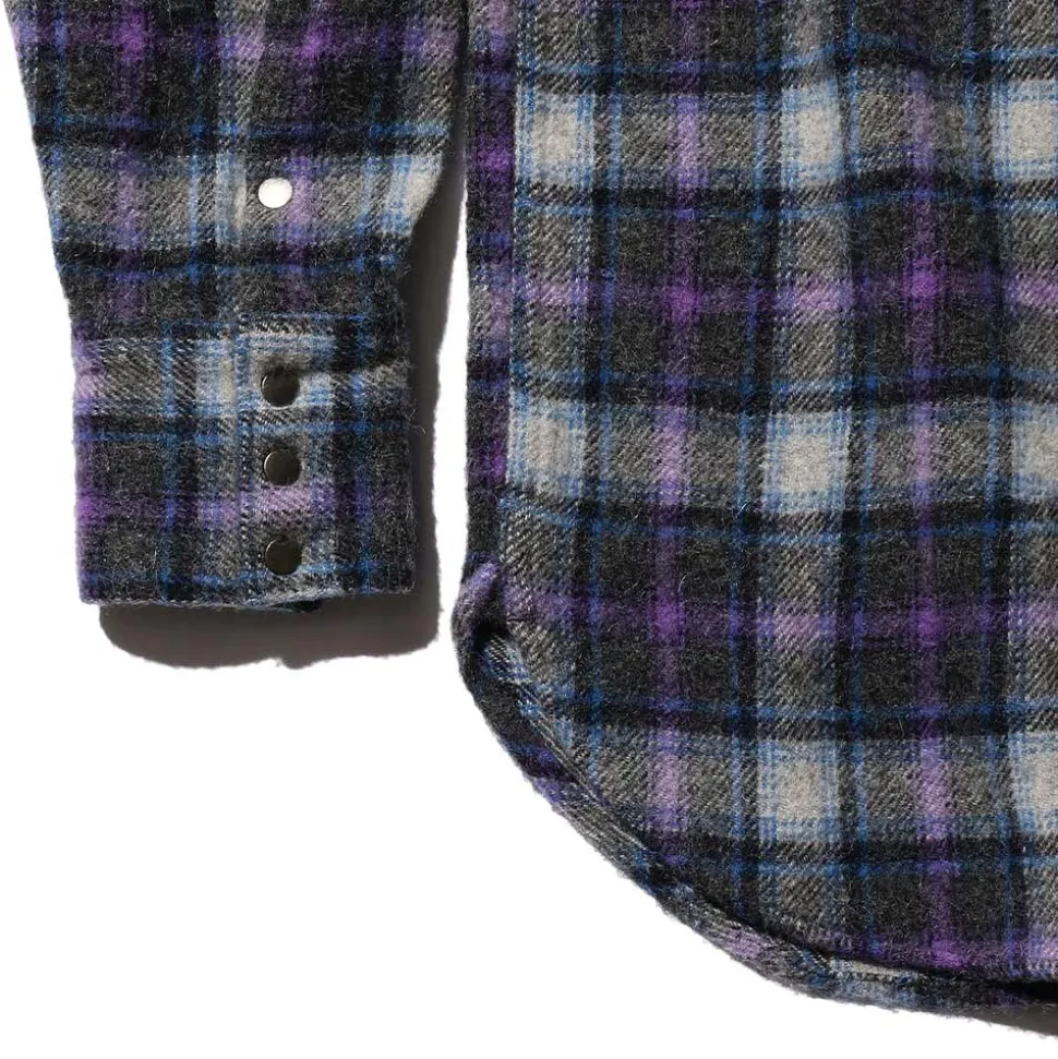 Beams Plus - Chemise Western - Violet