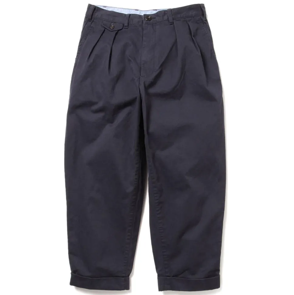 Beams Plus - Pantalon 2 Pleats Twill - Bleu