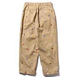 Beams Plus - Pantalon 2 Pleats Brodée - Beige