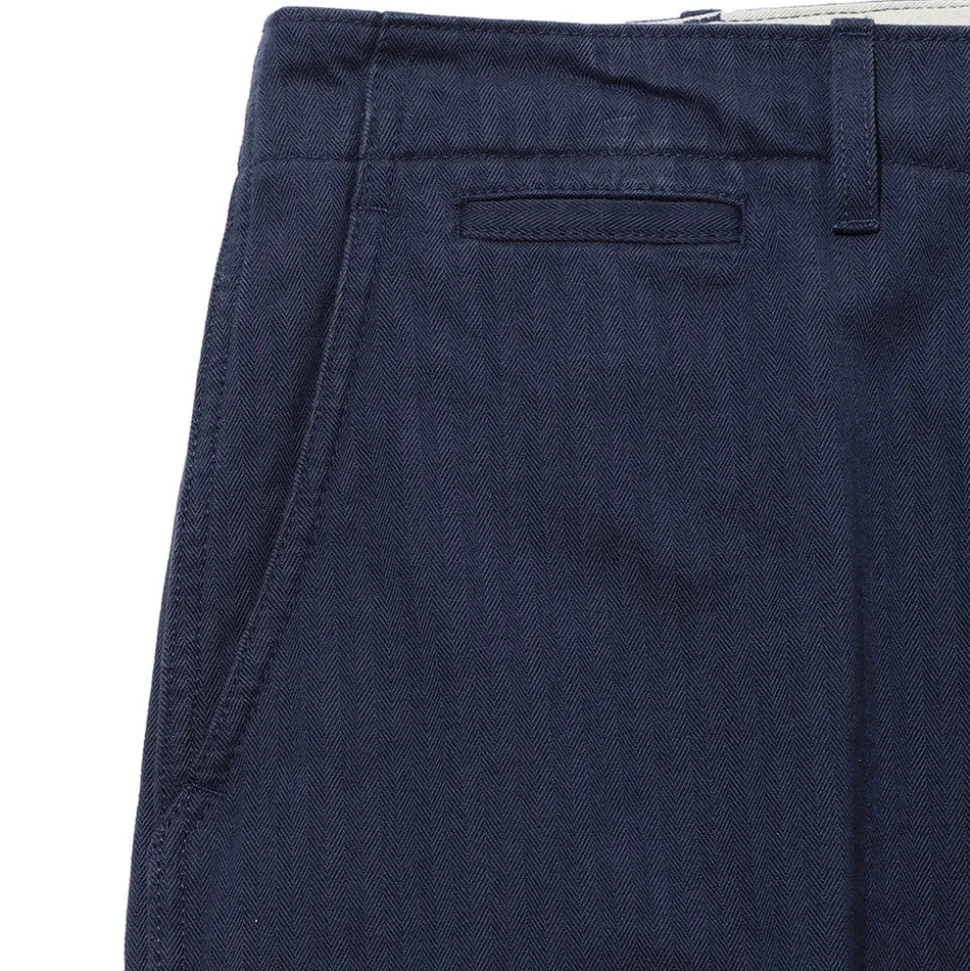 Beams Plus - Pantalon Herringbone - Navy