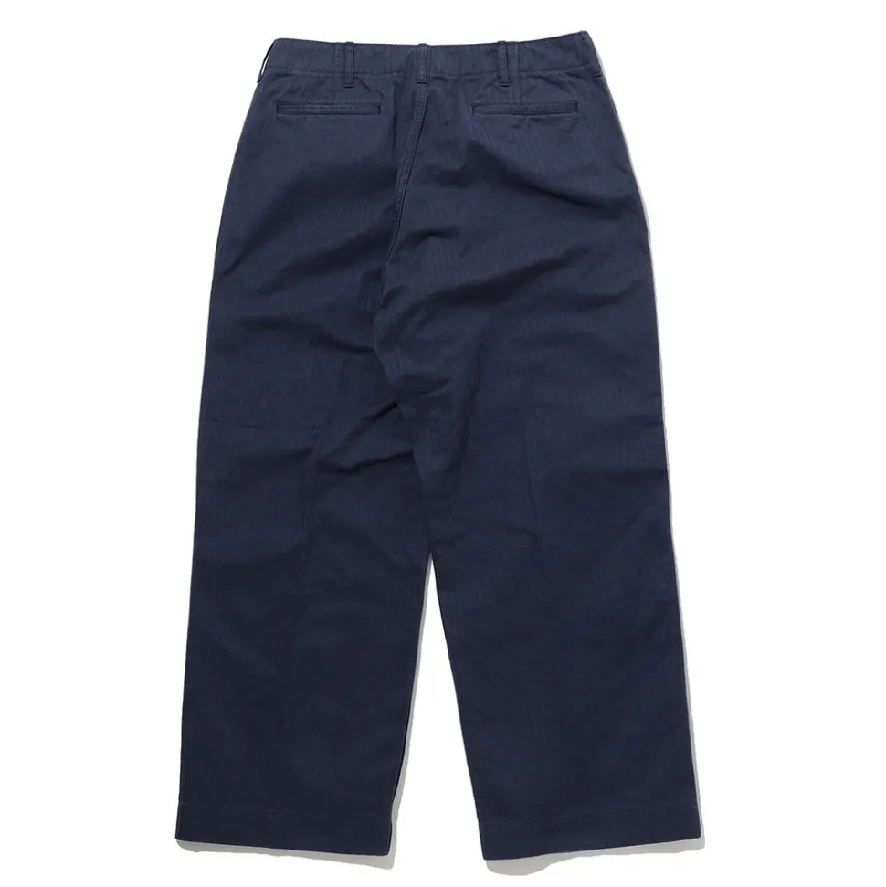 Beams Plus - Pantalon Herringbone - Navy