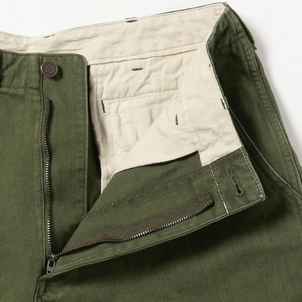 Beams Plus - Pantalon Herringbone - Olive
