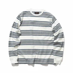 Beams Plus - T-shirt Stripe - Blanc