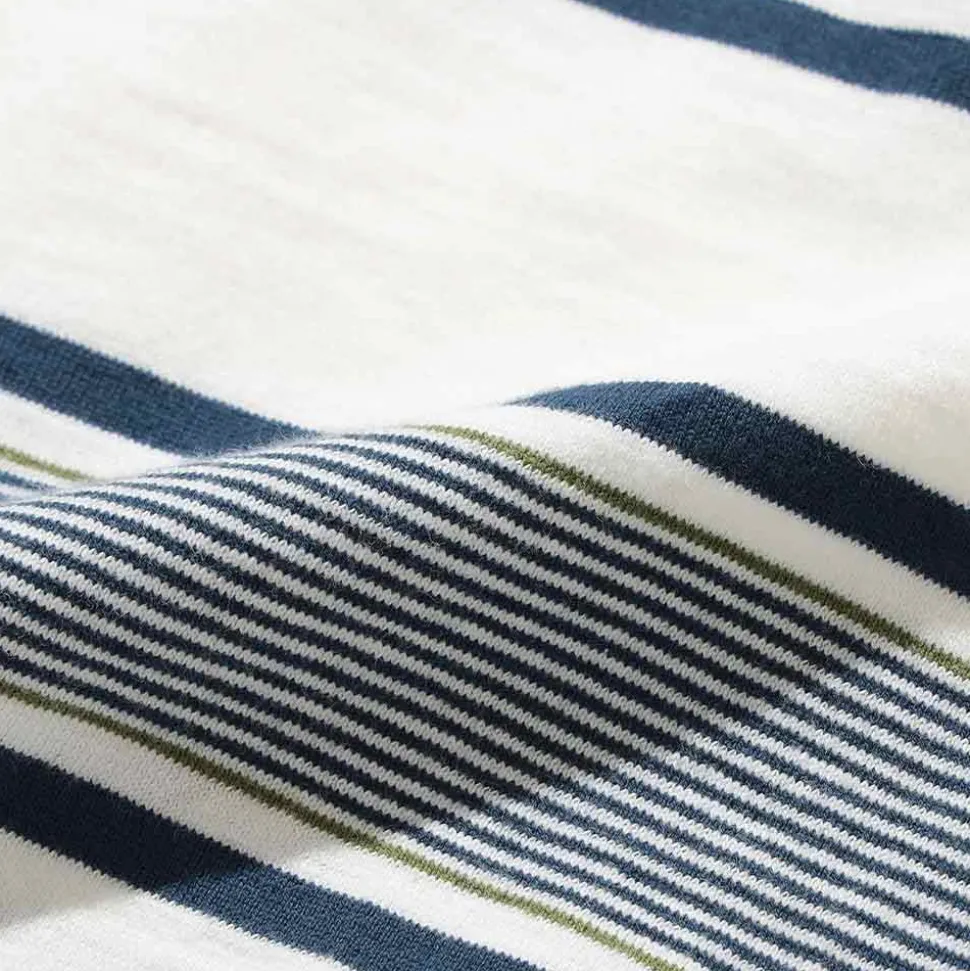 Beams Plus - T-shirt Stripe - Blanc