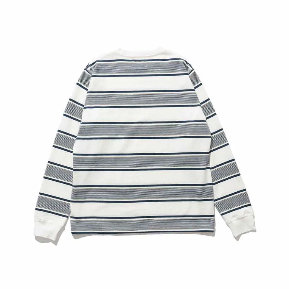 Beams Plus - T-shirt Stripe - Blanc