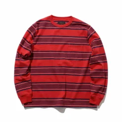 Beams Plus - T-shirt Stripe - Rouge