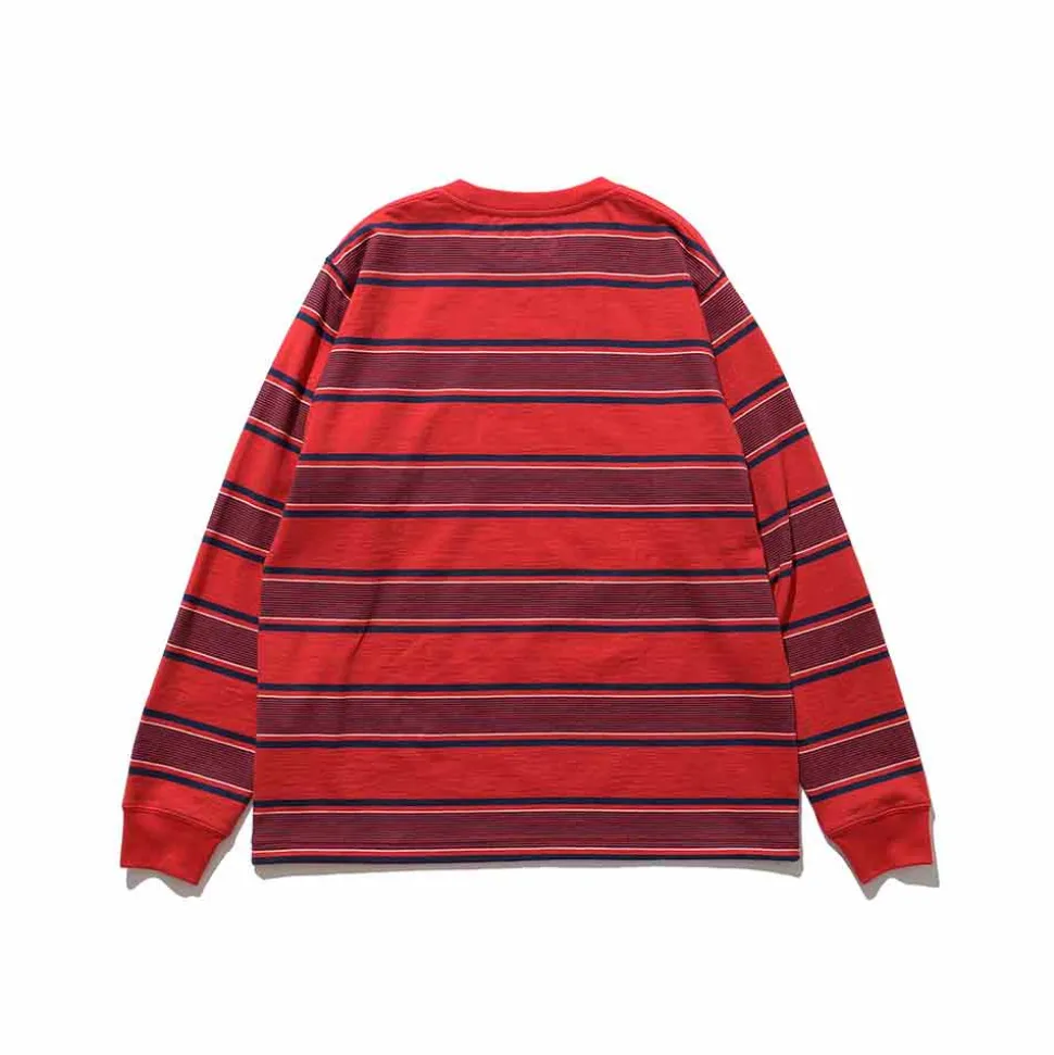 Beams Plus - T-shirt Stripe - Rouge