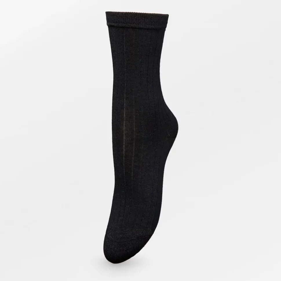 Becksöndergaard - Chaussettes Rib Glitter - Noir