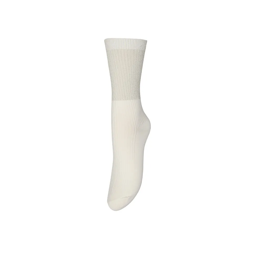 Becksöndergaard - Chaussettes Grady Glitter - Blanc
