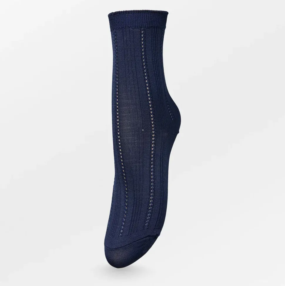 Becksöndergaard - Chaussettes Solid Drake - Bleu Marine
