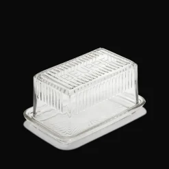 Beurrier en verre moulé