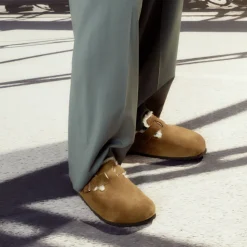 Birkenstock - Sabots Boston en Fourrure - Marron