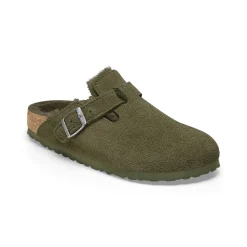 Birkenstock - Sabots Boston en Fourrure - Kaki