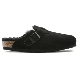Birkenstock - Sabots Boston en Fourrure - Noir