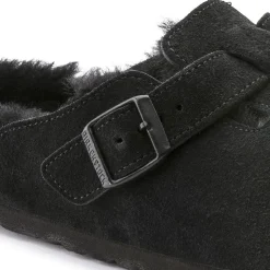 Birkenstock - Sabots Boston en Fourrure - Noir