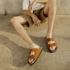 Birkenstock - Sandales Lit de pied souple Arizona - Marron