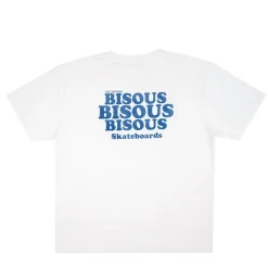 Bisous Skateboard - T-shirt Grease - Blanc/Marine