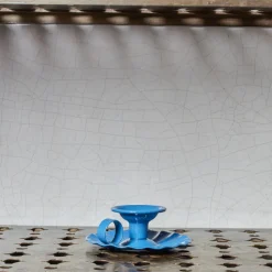 Bougeoir en aluminium - Bleu