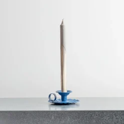 Bougeoir en aluminium - Bleu