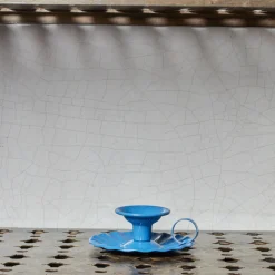 Bougeoir en aluminium - Bleu