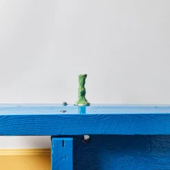 Bougeoir en céramique émaillée - Vert