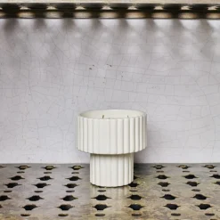 Bougie Podium M - Blanc Grès
