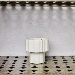 Bougie Podium M - Blanc Grès
