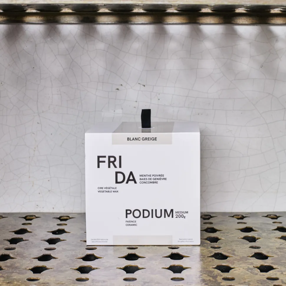 Bougie Podium M - Blanc Grès