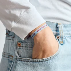 Bracelet Ruban Merci Paris - Bleu
