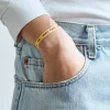 Bracelet Ruban Merci Paris - Jaune