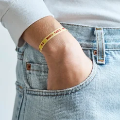 Bracelet Ruban Merci Paris - Jaune