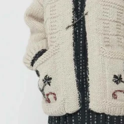 Bsbee - Gilet Kimono Fleur - Beige