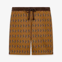 Caleb - Short à motif flora - Marron