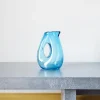 Carafe en verre soufflé- Turquoise