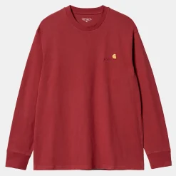Carhartt WIP - T-Shirt American Script - Rouge