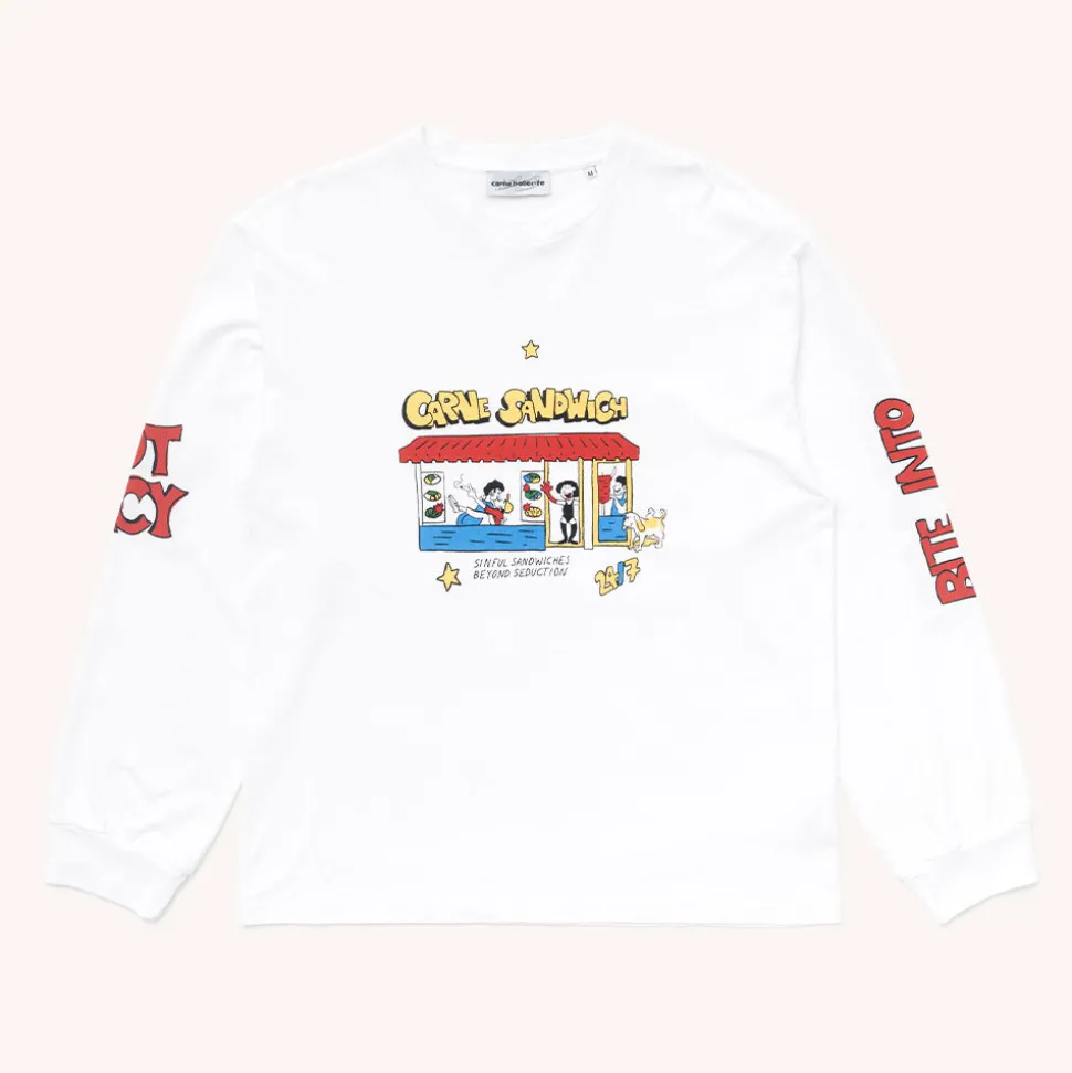 Carne Bollente - T-Shirt Carne Sandwich - Blanc