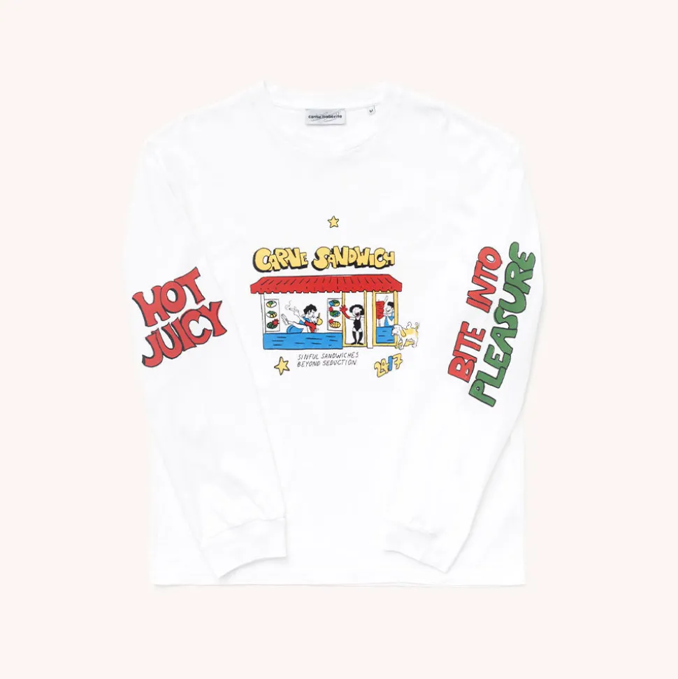 Carne Bollente - T-Shirt Carne Sandwich - Blanc