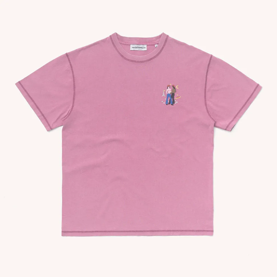 Carne Bollente - T-Shirt Chic Cheek in Paris - Rose