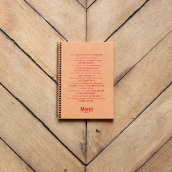 Carnet A5 à spirale - Kraft & Rouge
