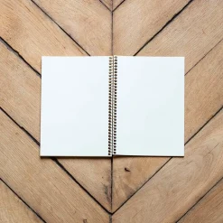 Carnet A5 à spirale - Kraft & Rouge