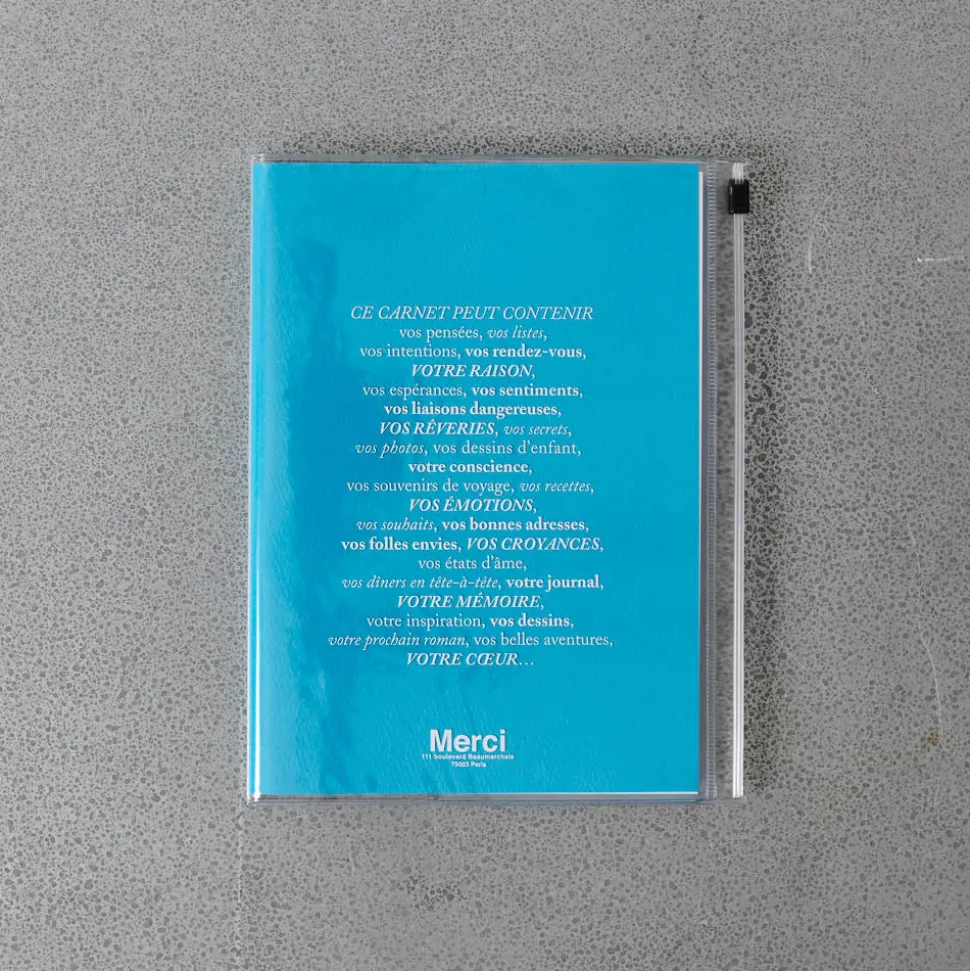 Carnet Merci - Bleu canard