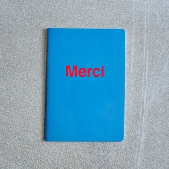 Carnet Merci - Bleu Marin et Rouge