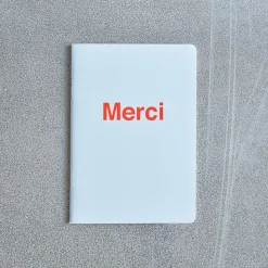 Carnet Merci - Bleu Zénith et Corail