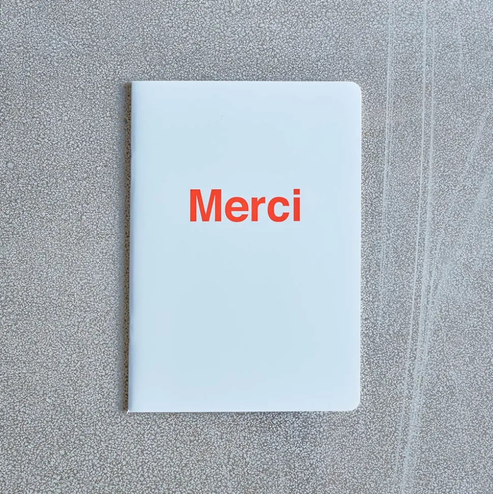 Carnet Merci - Bleu Zénith et Corail
