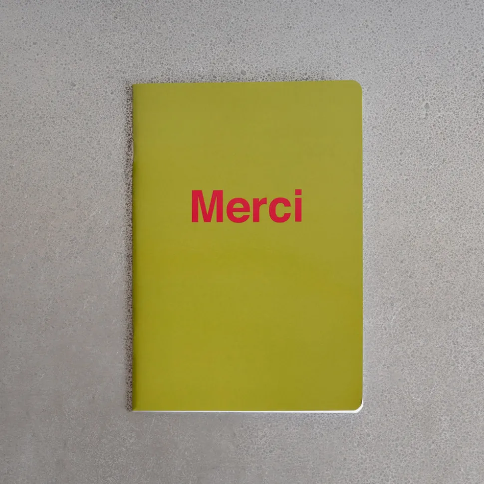Carnet Merci - Kaki et Rouge