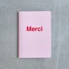 Carnet Merci - Rose Pâle et Rouge